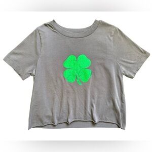 Madewell Foil Clover Crop Tee – Size Small